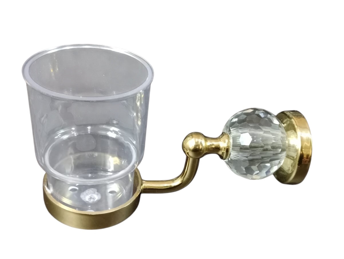 Elegant Gold-Plated Crystal Bathroom Accessories Set